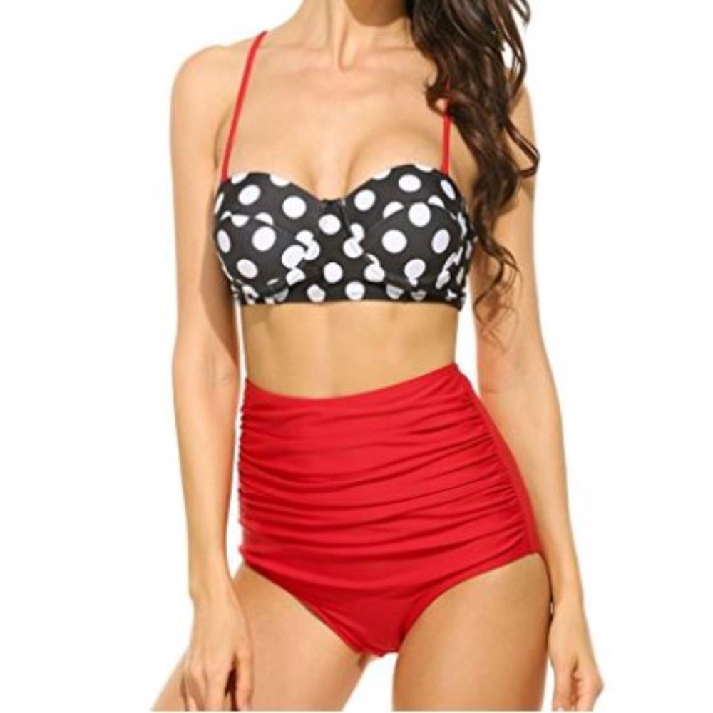 Polka dot vintage inspired bikini - Picture 2 of 6